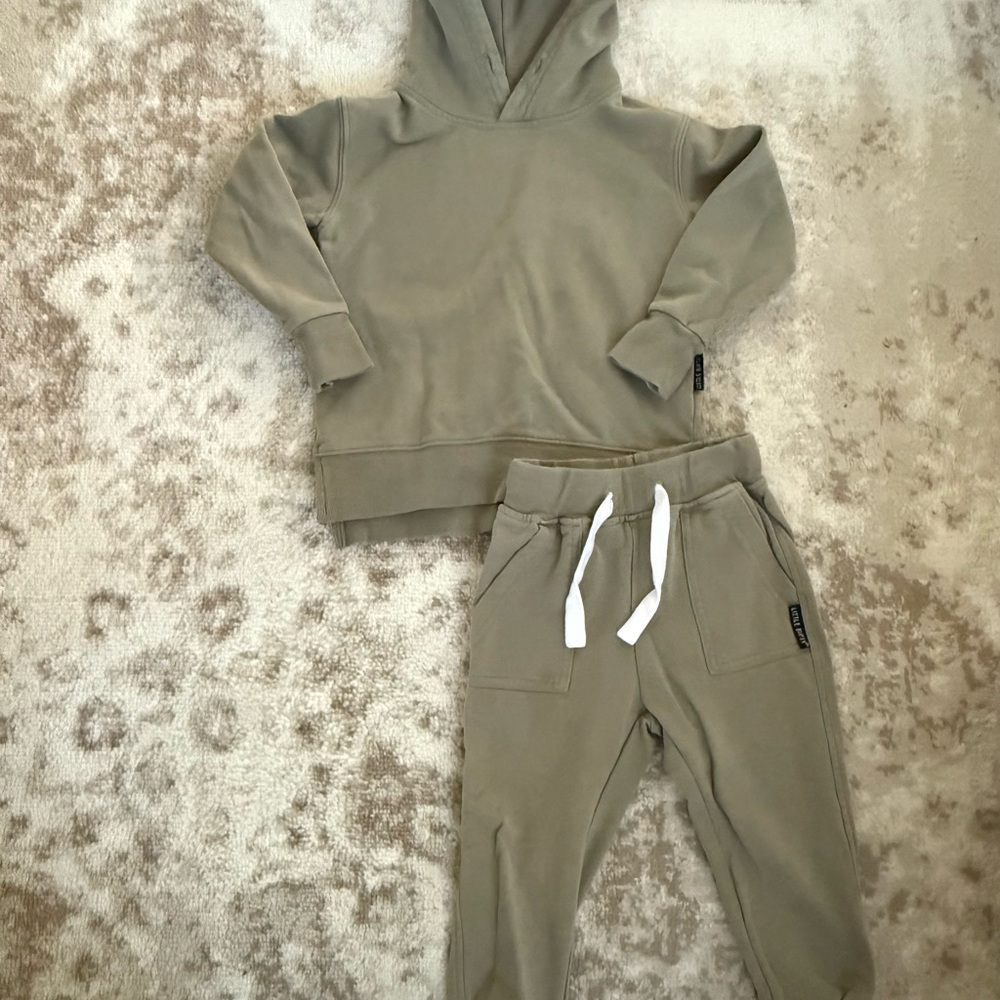 Little Bipsy Kids Olive Hoodie and Jogger Set